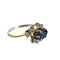 Bague 52 Bague Art déco (vers 1945) en or 18 k avec diamants et saphir 58 Facettes Q325B(965)
