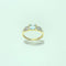 Bague 55.5 Bague en or jaune 18 carats avec diamants et pierre bleu clair 58 Facettes 260100