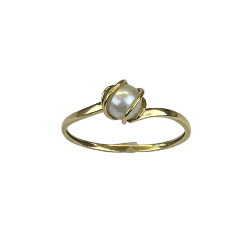 Bague Bague avec perle en or jaune 58 Facettes 250247