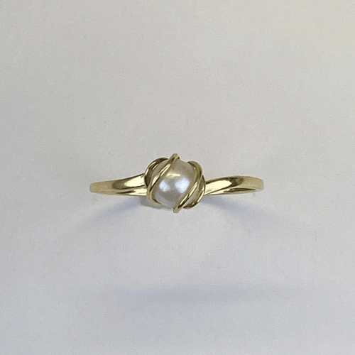 Bague Bague avec perle en or jaune 58 Facettes 250247