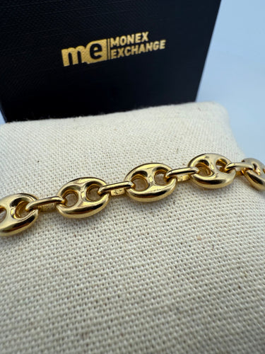 Bracelet Bracelet graine de café - Gourmette en or jaune 18 carats 58 Facettes 260104