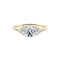 Bague 54 RINIA - Bague en or jaune 18 ct et diamants 58 Facettes UKD364774MM