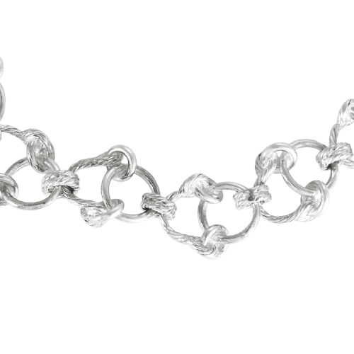 Collier HERMES x Gaetan de Percin - Collier en argent à maillons ronds et motifs de mors 58 Facettes 58FC47