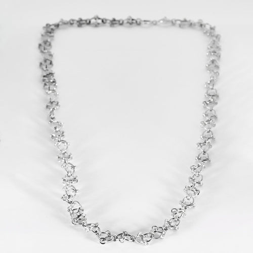 Collier HERMES x Gaetan de Percin - Collier en argent à maillons ronds et motifs de mors 58 Facettes 58FC47