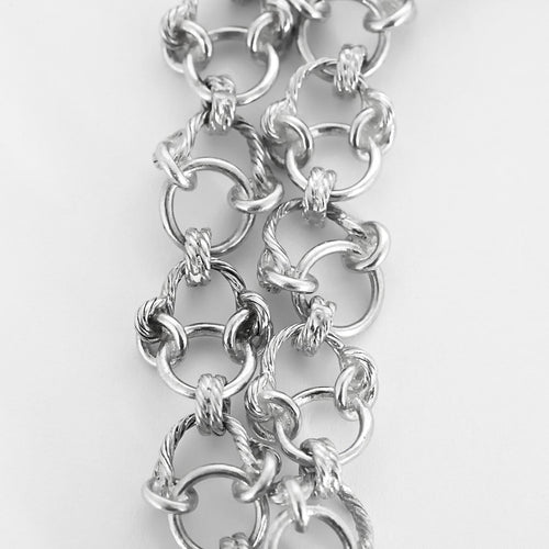 Collier HERMES x Gaetan de Percin - Collier en argent à maillons ronds et motifs de mors 58 Facettes 58FC47