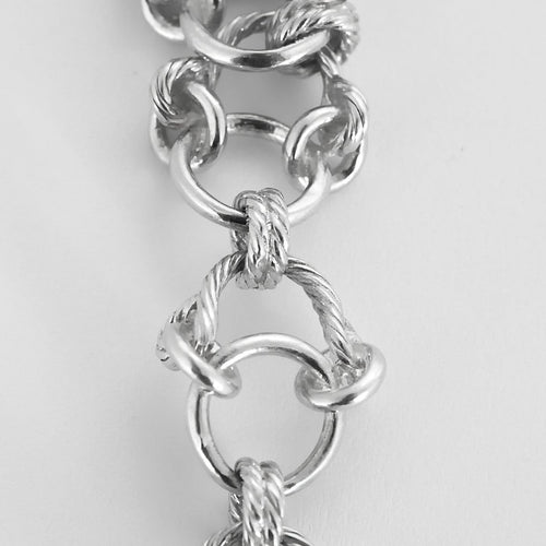Collier HERMES x Gaetan de Percin - Collier en argent à maillons ronds et motifs de mors 58 Facettes 58FC47