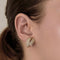Boucles d'oreilles Demies créoles en or jaune et diamants 58 Facettes B260077