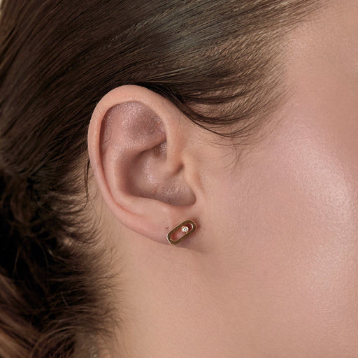Boucles d'oreilles Messika - Boucles d'oreilles Move Uno en Or rose et diamants 58 Facettes 58FC44