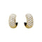 Boucles d'oreilles Paire de créoles or jaune, diamants. 58 Facettes 35445