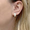 Boucles d'oreilles Paire de créoles or jaune, diamants. 58 Facettes 35445