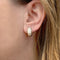 Boucles d'oreilles Paire de créoles or jaune, diamants. 58 Facettes 35445