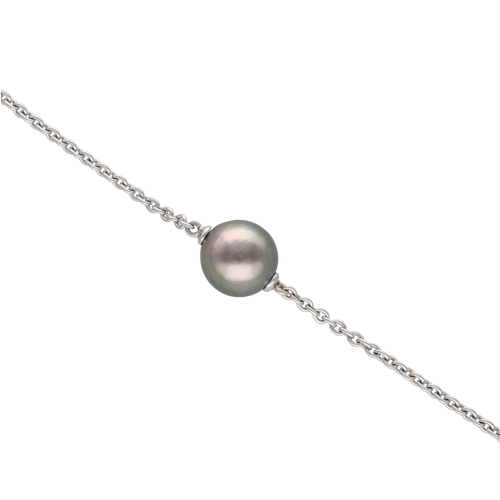 Collier Collier Perles de Tahiti 12 mm – Or Gris 18k – 80 cm 58 Facettes FB11486