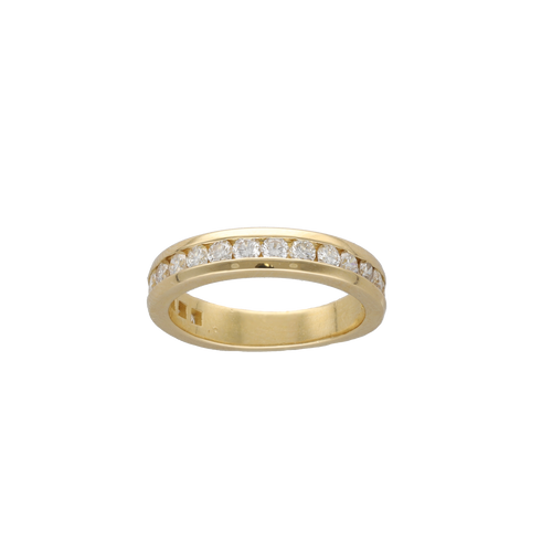 Bague Demi Alliance Diamants 1 ct G-VS – Or Jaune 18k – Taille 56 58 Facettes FB11483