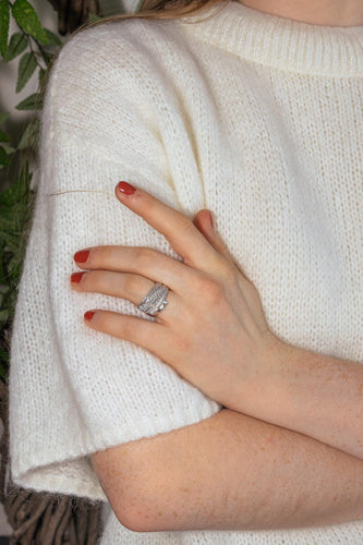 Bague 53 Bague Or blanc Diamant 58 Facettes 4798569RV