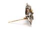 Broche Broche Art nouveau en or jaune 18 carats et argent, diamants taille rose et perle 58 Facettes 22961