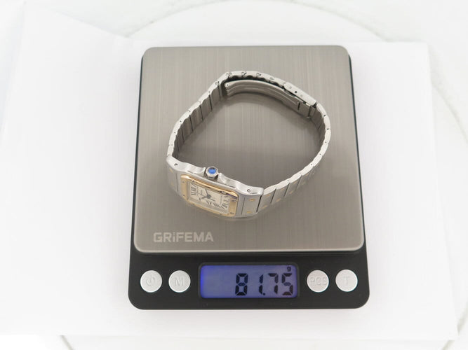 Montre Cartier Santos Galbée - Montre quartz femme en acier et or jaune 58 Facettes 273629