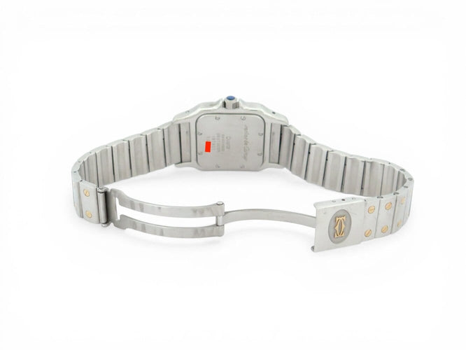 Montre Cartier Santos Galbée - Montre quartz femme en acier et or jaune 58 Facettes 273629