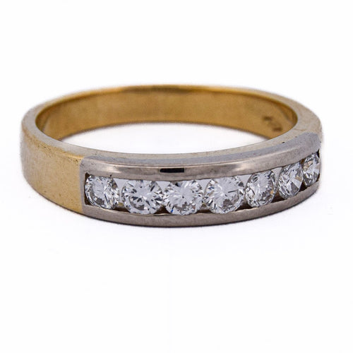 Bague 61 Bague en or jaune 18 kt avec diamants 58 Facettes AN488 '(0089)