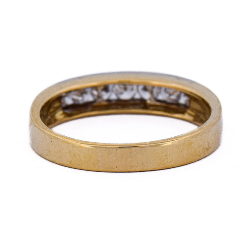 Bague 61 Bague vintage - Alliance en or jaune 18 kt et diamants 58 Facettes AN488 '(0089)