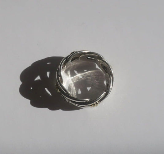 Christofle Symphonie - Bague alliance tressée en or jaune 18 carats et argent 58 Facettes Bague