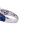Bague 59 Bague vintage en or blanc 18 ct avec topaze, saphirs et diamants 58 Facettes AN421 (00619)