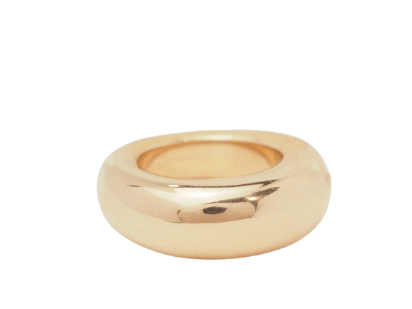 Bague 50 Chaumet - Bague jonc en or rose 18 kt 58 Facettes 33666