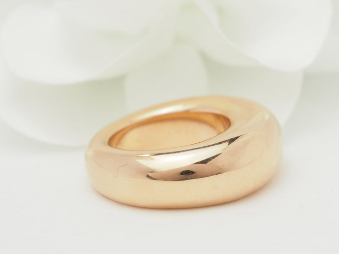 Bague 50 Chaumet - Bague jonc en or rose 18 kt 58 Facettes 33666