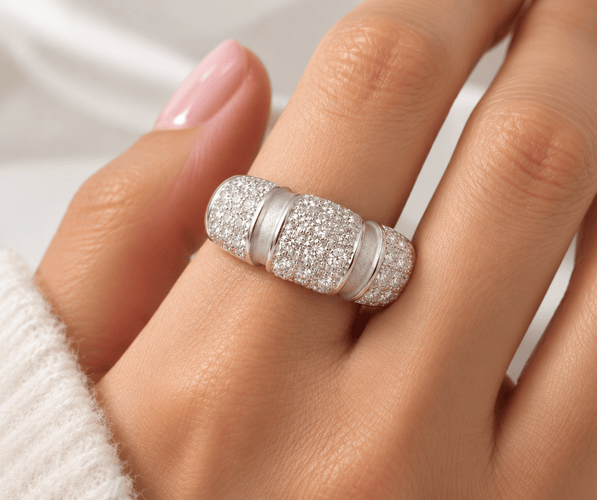Bague 48 Mauboussin Nadja - Bague en or blanc et diamants 58 Facettes 33667