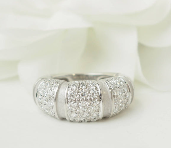 Bague 48 Mauboussin Nadja - Bague pavée en or blanc et diamants 58 Facettes 33667