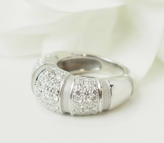 Bague 48 Mauboussin Nadja - Bague pavée en or blanc et diamants 58 Facettes 33667
