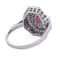 Bague 59 Bague Art déco en or blanc 18 ct, rubis et diamants 58 Facettes AN111 (0079)