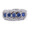 Bague 56 Bague en or blanc 18 ct avec saphirs et diamants 58 Facettes AN384 (5179)
