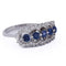 Bague 56 Bague en or blanc 18 ct avec saphirs et diamants 58 Facettes AN384 (5179)