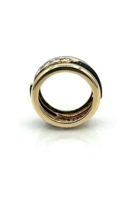 Bague 52 Boucheron - Bague en or 18 carats avec onyx et diamants 1 carat 58 Facettes 190376