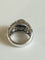 Bague 52 Bague dôme - Saphir cabochon et diamants en or blanc 18 ct 58 Facettes 01354