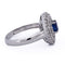 Bague 54 Bague - Or blanc 18 ct avec saphir et diamants 58 Facettes AN551 (0089)