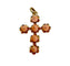 Pendentif Croix - Pendentif en or jaune 18 carats et corail, époque Napoléon III 58 Facettes AB691