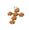 Pendentif Croix - Pendentif en or jaune 18 carats et corail, époque Napoléon III 58 Facettes AB691