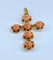Pendentif Croix - Pendentif en or jaune 18 carats et corail, époque Napoléon III 58 Facettes AB691