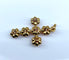 Pendentif Croix - Pendentif en or jaune 18 carats et corail, époque Napoléon III 58 Facettes AB691