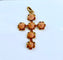 Pendentif Croix - Pendentif en or jaune 18 carats et corail, époque Napoléon III 58 Facettes AB691