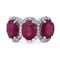 Bague 55 Bague trilogy vintage en or blanc 18 ct avec rubis et diamants 58 Facettes AN351 (07019)