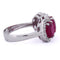 Bague 55 Bague trilogy vintage en or blanc 18 ct avec rubis et diamants 58 Facettes AN351 (07019)