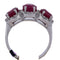 Bague 55 Bague trilogy vintage en or blanc 18 ct avec rubis et diamants 58 Facettes AN351 (07019)
