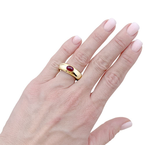 Bague 50 Bague Chaumet, "Anneau" or jaune et rubis. 58 Facettes 35431