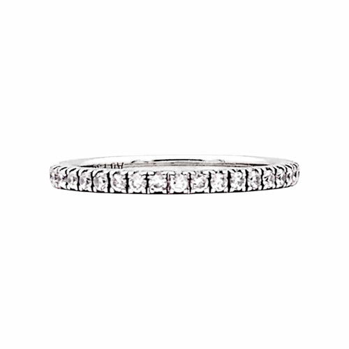 Bague 48 Alliance Chaumet, or blanc et diamants. 58 Facettes 35427