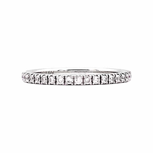 Bague 48 Alliance Chaumet, or blanc et diamants. 58 Facettes 35427