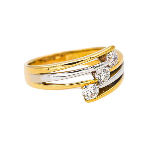 Bague 56 Bague  Trilogie Or jaune, Or blanc Diamant 58 Facettes 4250495CN
