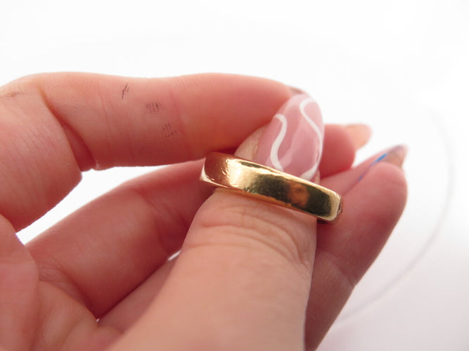 Bague 57 Poiray - Bague en or jaune 18k avec saphir et diamants baguette, T57 58 Facettes 273906
