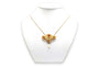 Collier Collier Art nouveau en or jaune 18 carats, rubis, diamants taille rose et perle 58 Facettes B836